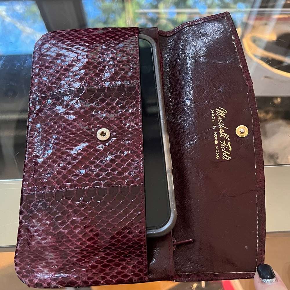 Marshall Field’s Vintage Python Snakeskin Clutch … - image 14